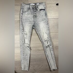 KanCan signature Ultra high rise ankle skinny acid 5 buttons, sz 24, womens